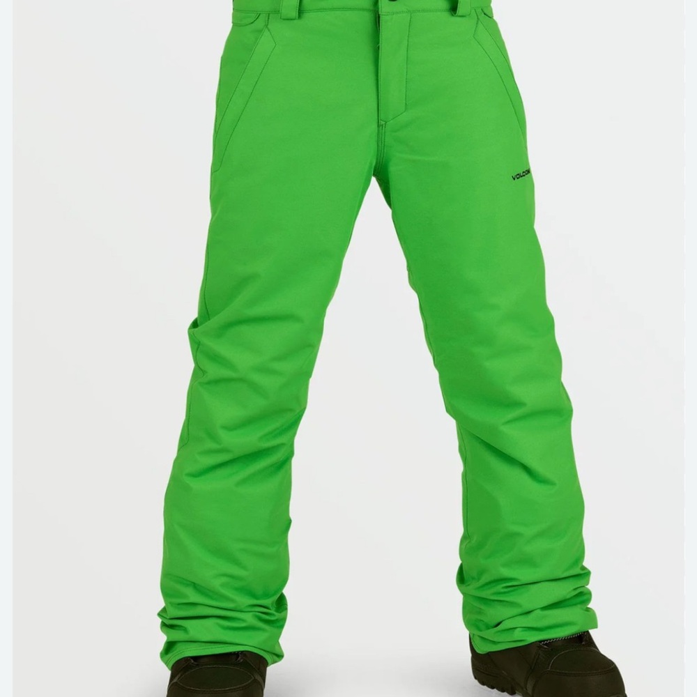 Volcom Let It Storm  Lime Green Boys Snow Pants Size XL Snowboarding Pants